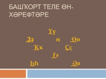 Презентация Звуки и буквы башкирского языка