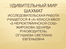 Презентация НПК на тему удивительный мир шахмат