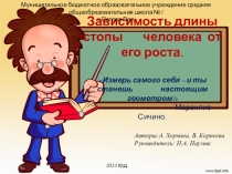 Зависимость длины стопы человека от его роста