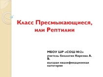 Презентация к уроку Класс Пресмыкающиеся, или Рептилии