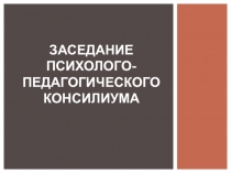 Первичное заседание психолого-педагогического консилиума школы