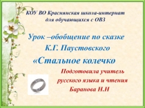 Презентация к уроку К .Паустовского в коррекционной школе