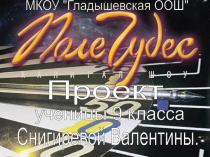 Презентация к игре Поле Чудес.