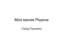 Моя малая Родина