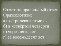 Презентация Тест по русскому языку