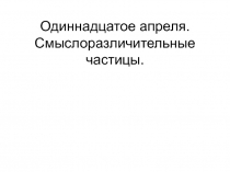 Презентация по русскому языку на тему Смыслоразличительные частицы. (7 класс)