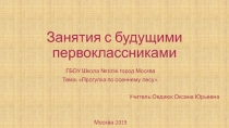 Прогулка по осеннему лесу. Дошкольные занятия