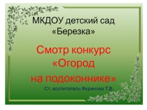 Презентация Огород на окне