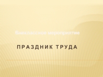 Презентация по технологии на тему Праздник труда (5 класс)