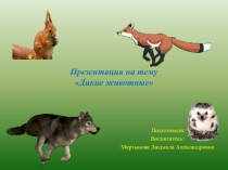 Презентация для дошкольников Дикие животные