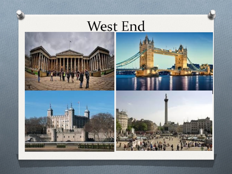 Презентация по английскому языку Что такое Великобритания? West End West End