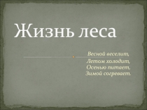 Презентация по окружающему миру Жизнь леса (4 класс)