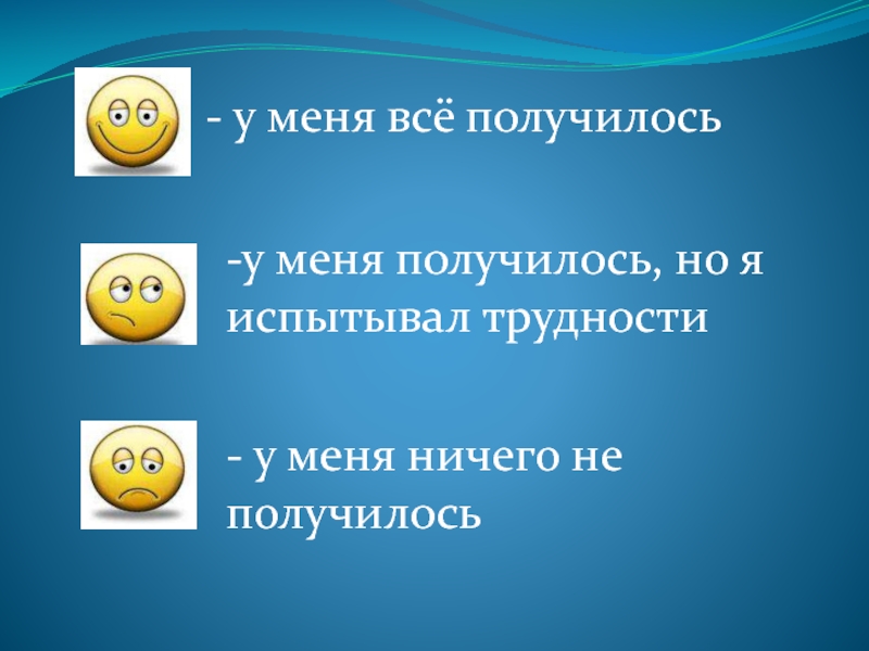 Самопрезентация к конкурсу Учитель года-2014 - у меня всё получилось-у меня получилось, но я испытывал трудности- у меня ничего не получилось - у меня всё получилось-у меня получилось, но я испытывал трудности- у меня ничего не получилось