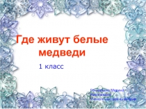 Презентация по окр. миру  Где живут белые медведи