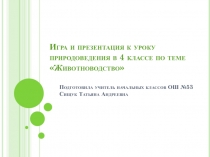 Игра и презентация Домашние животные