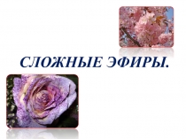 Презентация по химии. Сложные эфиры.