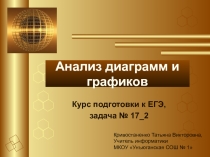 Презентация по информатике на тему Анализ диаграмм и графиков (из курса подготовки к ЕГЭ)