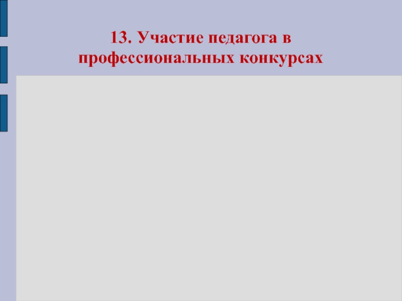 Электронный портфолио учителя английского языка 13. Участие педагога в профессиональных конкурсах 13. Участие педагога в профессиональных конкурсах