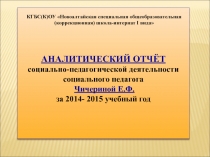 Презентация аналитического отчета социального педагога за 2014-2015 учебный год