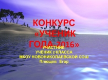 Визитная карточка на конкурс Ученик года