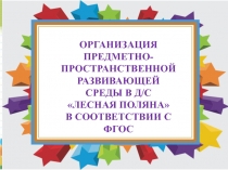 Презентация Организация предметно-развивающей среды в доу в соответствии с ФГОС