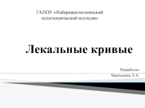 Презентация по инженерной графике Лекальные кривые