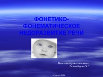 Проект по теме Фонетико-фонематическое недоразвитие речи