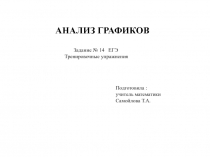 Презентация по алгебре и началам анализа Анализ графиков функций