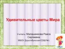 Презентация Удивительные цветы мира