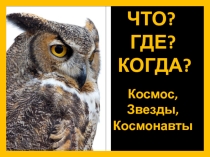 Презентация Интеллектуальная игра Космос, звезды, космонавты