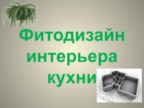 Презентация к мастер-классу Фитодизайн кухни