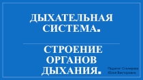 Презентация по биологии 8 класс Дыхательная система. Строение органов дыхания