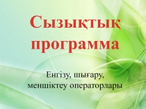 Сызықтық программалау, сабақтың презентациясы