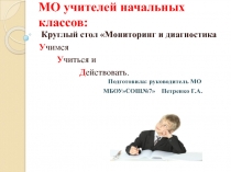 Презентация Мониторинг УУД - младшего школьника (1-4 класс)