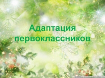 Презентация к собранию Адаптация первоклассников