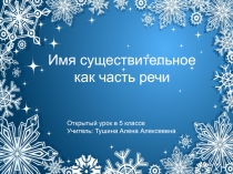 Презентация по письму и развитию речи для 5 класса коррекционной школы 8 вида на тему Имя существительное