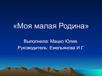 Проект Моя малая Родина.Сахалин Окружающий мир 1 часть. Школа России Плешаков А.А.