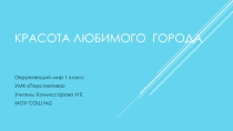 Презентация к уроку окружающего мира на тему Красота любимого города