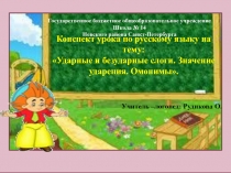 Презентация по русскому языку на тему: Ударение. Омонимы