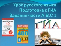 Презентация по русскому языку . Урок - подготовка к ГИА.