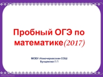 Пробный ОГЭ(март 2017)