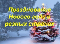 Презентация внеурочного занятия Празднование Нового года в в разных странах