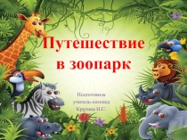 Открытое занятие по развитию лексико-грамматического строя речи у детей с ОНР Путешествие в зоопарк