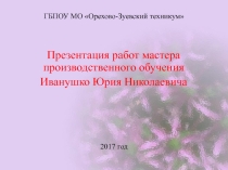 Презентация работ мастера производственного обучения (профессия - Плотник)