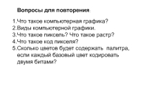 Презентация по теме Растровая и векторная графика (8 класс)