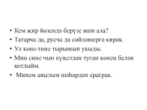 Презентация по татарскому языку на тему Наречие ( 6 класс татарская группа)