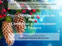 Конспект урока по русскому языку для 5 класса Синтаксис и пунктуация