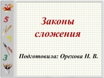 Презентация  Законы сложения  5 класс