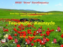 ӘСЕМ Балабақшасы Жалғасбай Күлжамал Жайлауда
