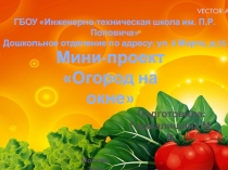 Проект Огород на окне
